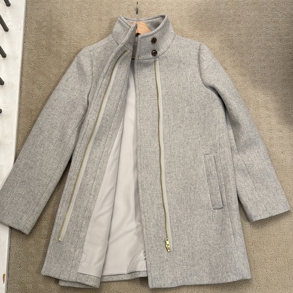 Brand New Never Worn Jcrew City coat with button neck - Picture 8 of 14